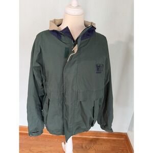 Vintage Nikken‎ Collared Windbreaker Jacket in Hunter Green Outdoor Camping Hike